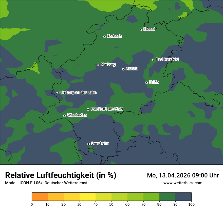 Modellkarte ICON-EU – relhum – he