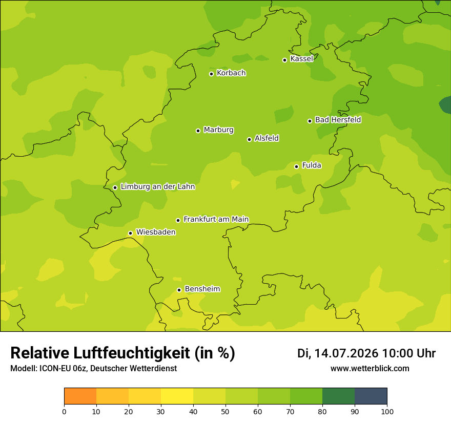 Modellkarte ICON-EU – relhum – he