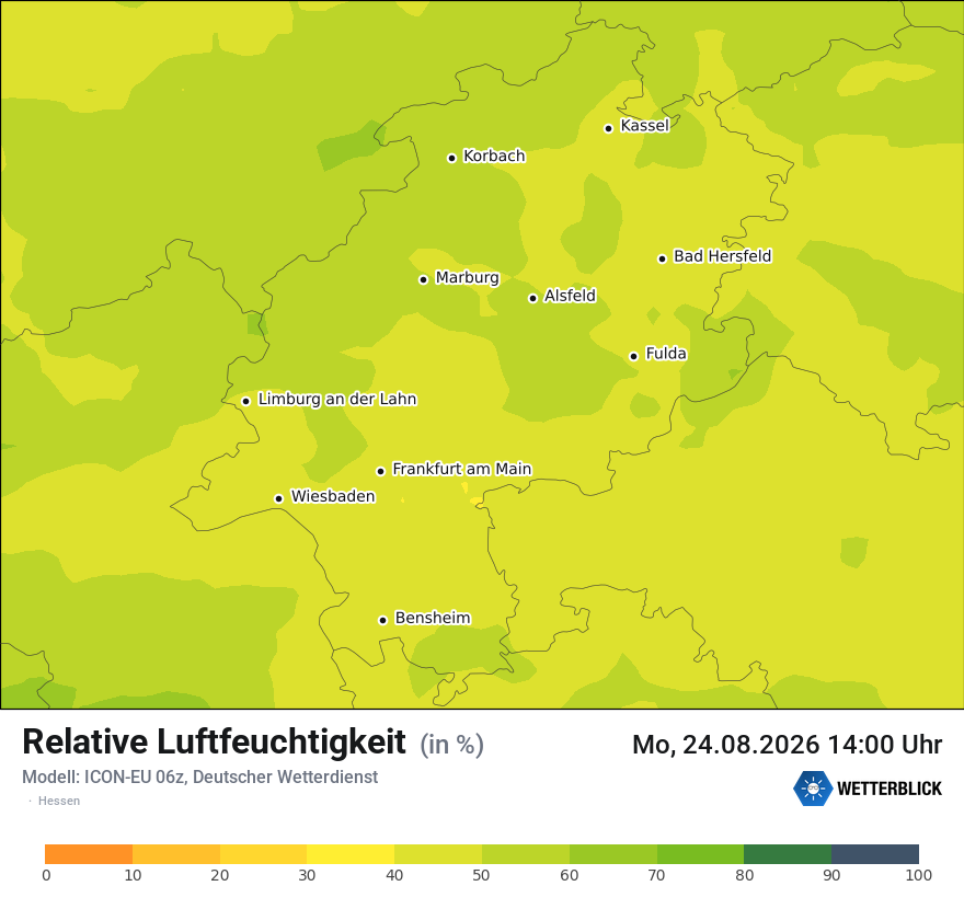 Modellkarte ICON-EU – relhum – he