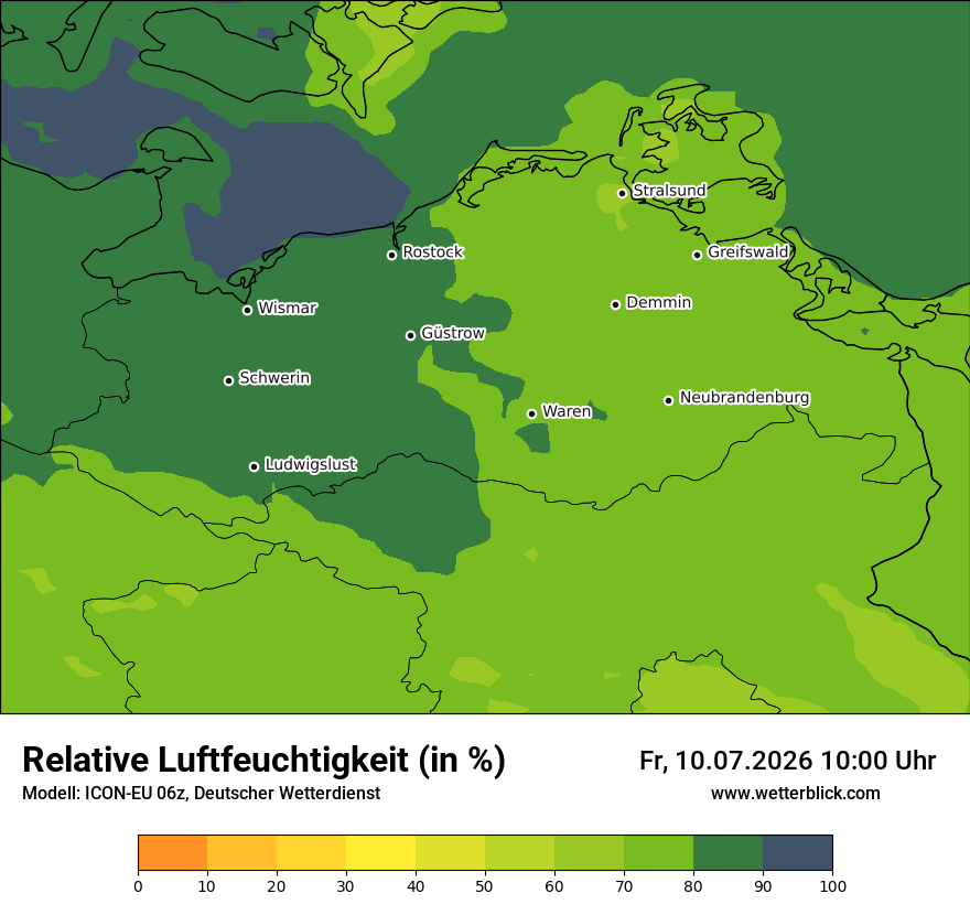 Modellkarte ICON-EU – relhum – mv