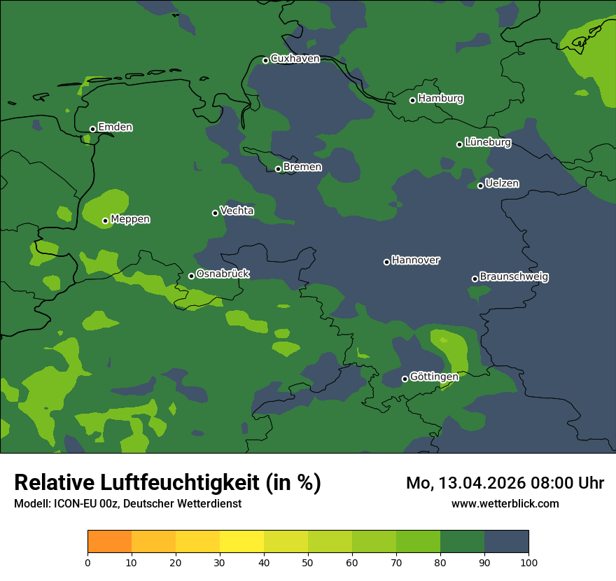 Modellkarte ICON-EU – relhum – ni