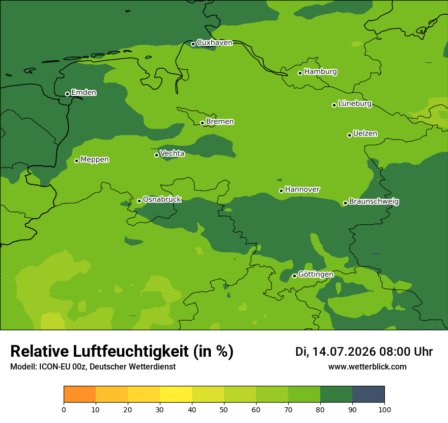 Modellkarte ICON-EU – relhum – ni