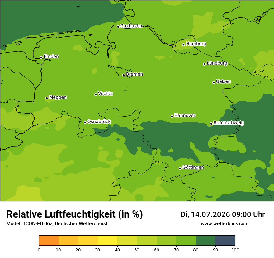Modellkarte ICON-EU – relhum – ni
