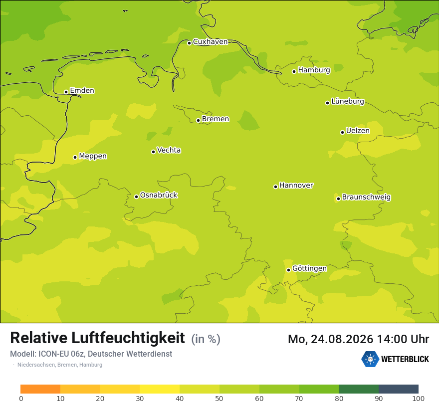 Modellkarte ICON-EU – relhum – ni