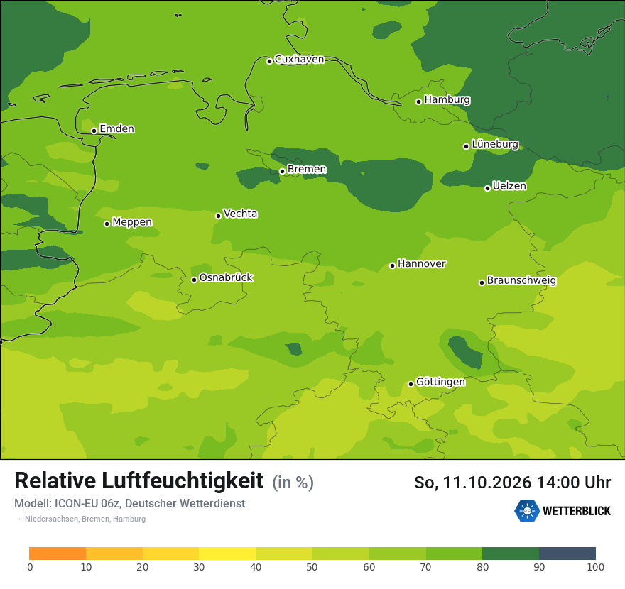 Modellkarte ICON-EU – relhum – ni
