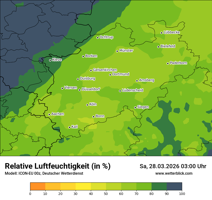 Modellkarte ICON-EU – relhum – nrw