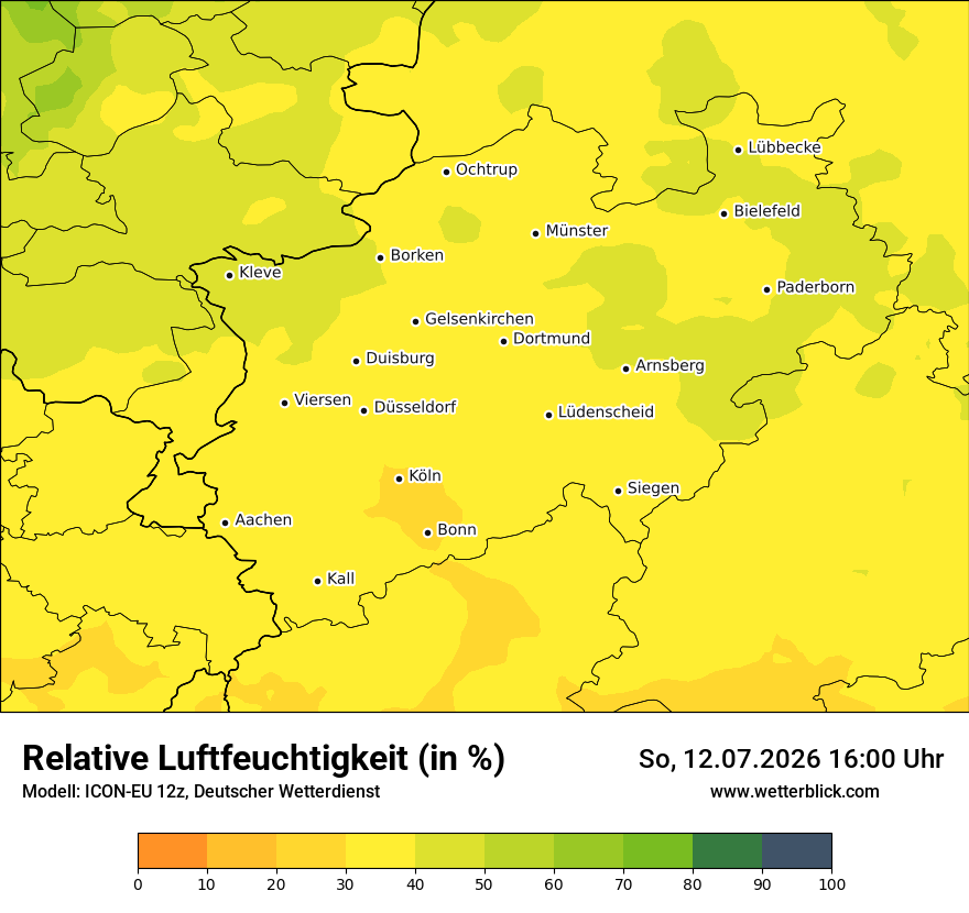 Modellkarte ICON-EU – relhum – nrw