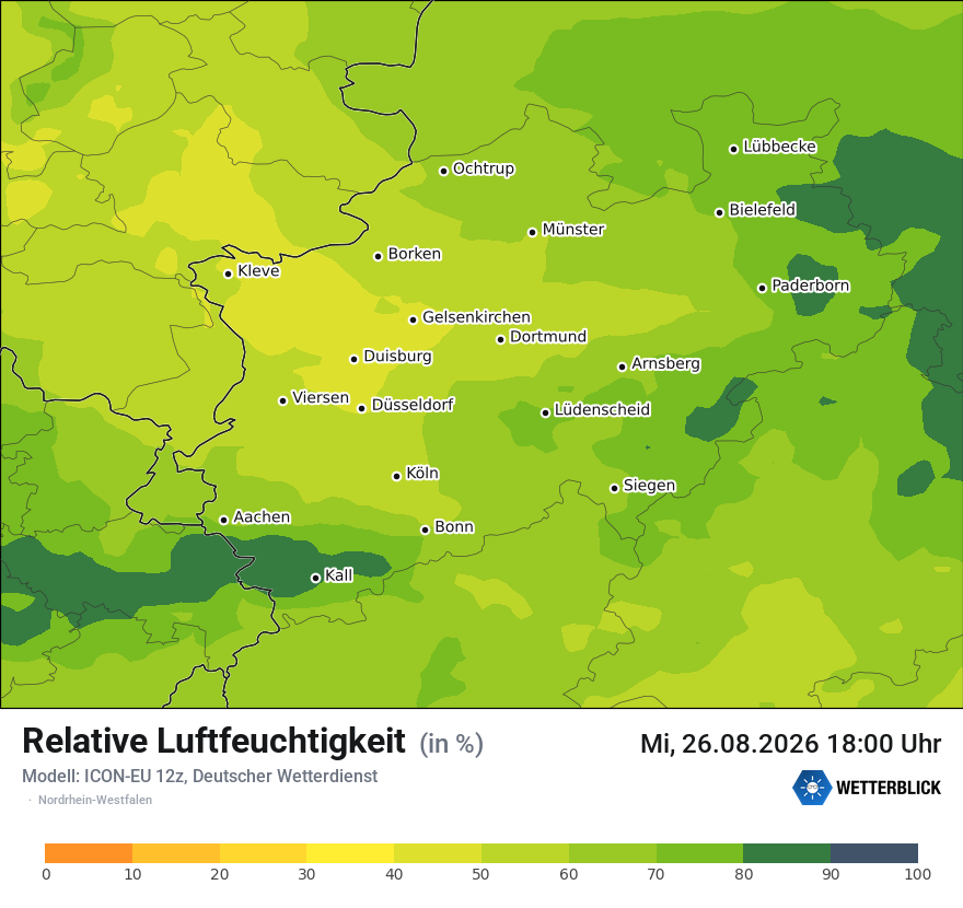 Modellkarte ICON-EU – relhum – nrw