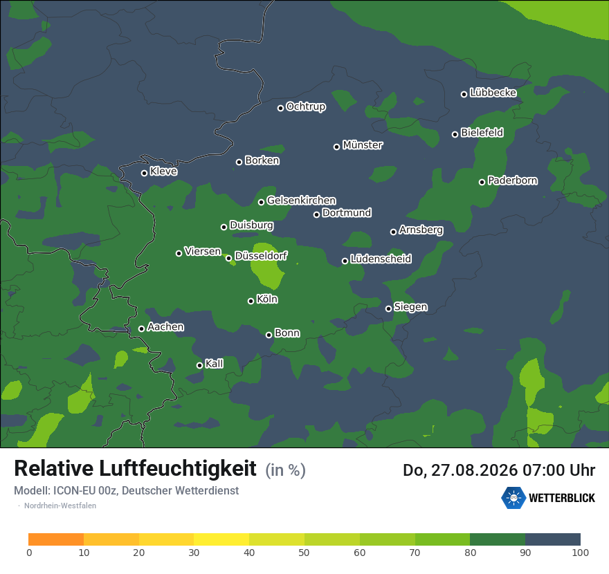 Modellkarte ICON-EU – relhum – nrw
