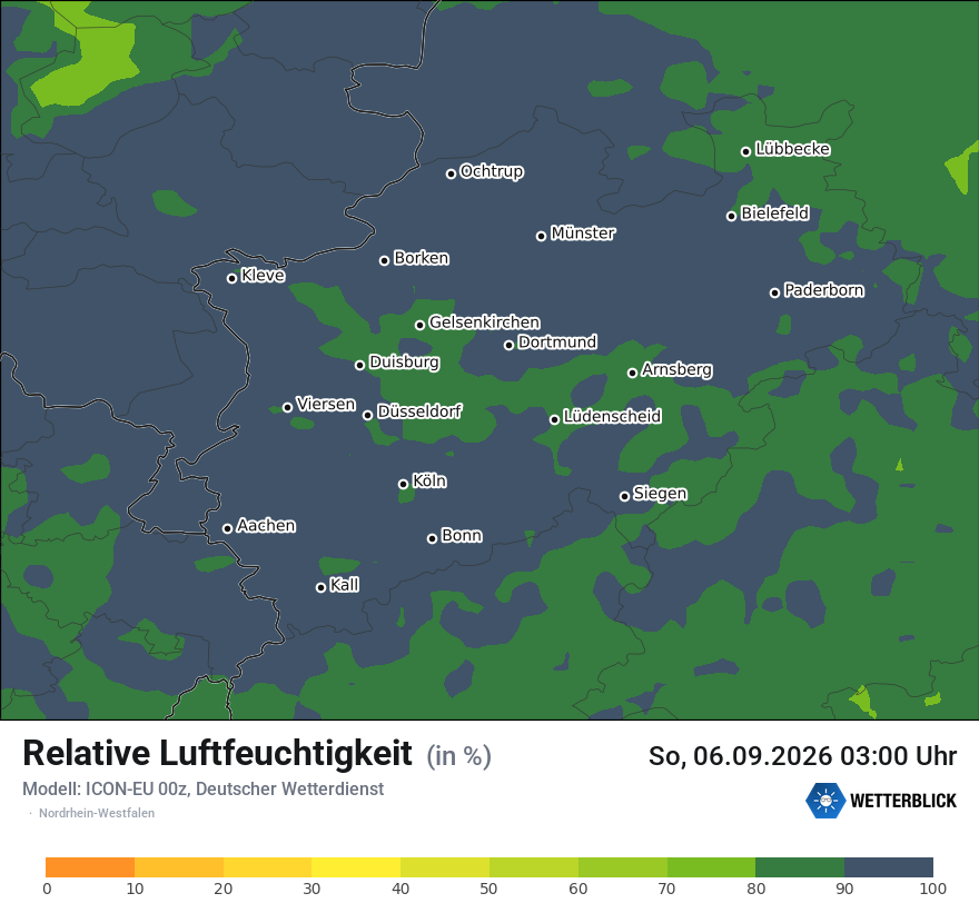 Modellkarte ICON-EU – relhum – nrw