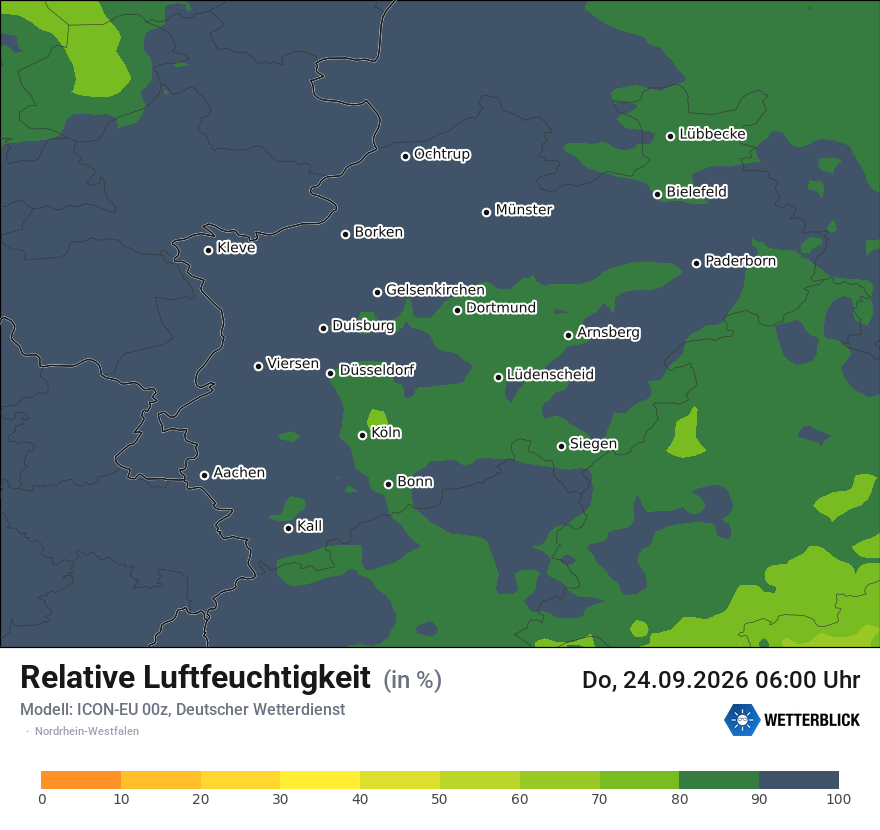Modellkarte ICON-EU – relhum – nrw