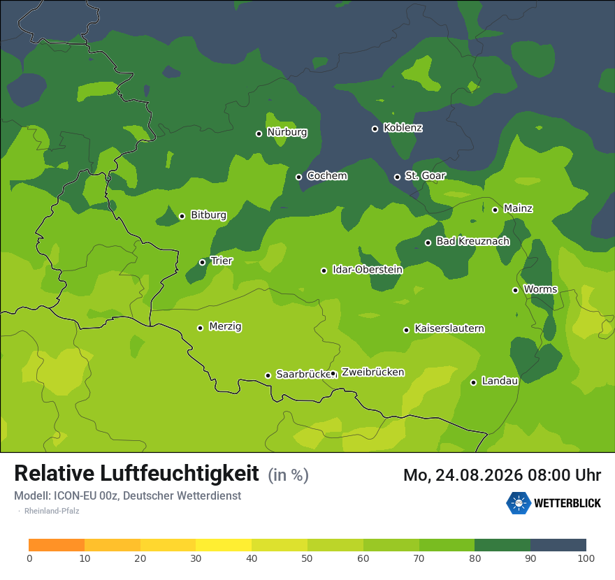 Modellkarte ICON-EU – relhum – rp