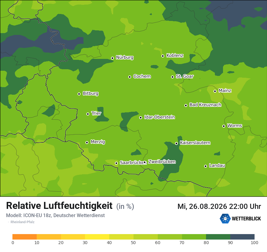 Modellkarte ICON-EU – relhum – rp