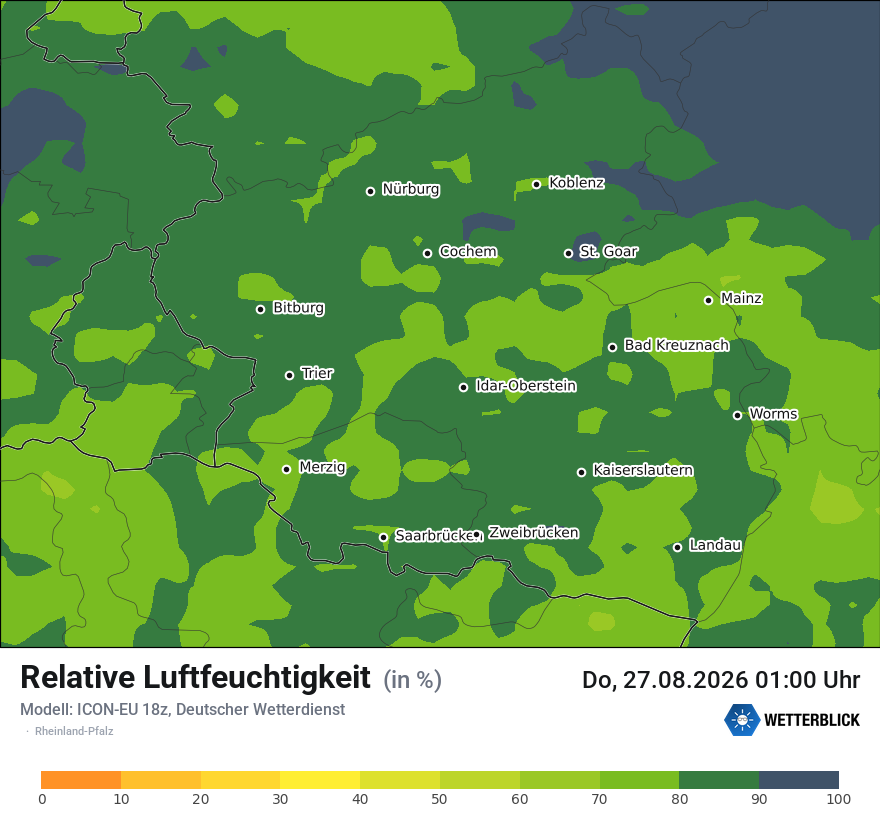Modellkarte ICON-EU – relhum – rp