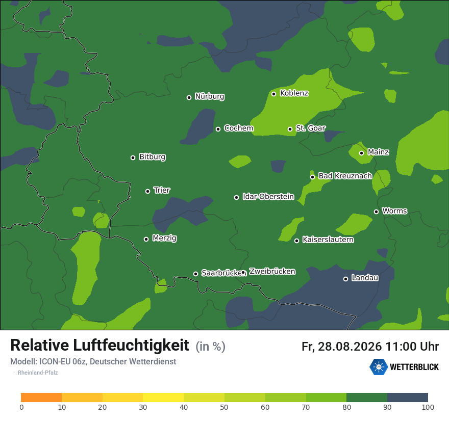 Modellkarte ICON-EU – relhum – rp