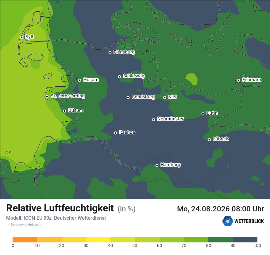 Modellkarte ICON-EU – relhum – sh