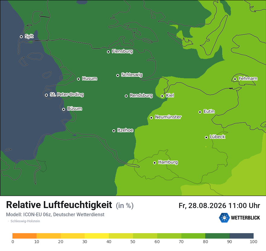 Modellkarte ICON-EU – relhum – sh
