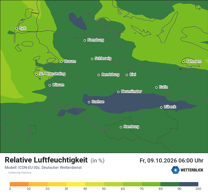 Modellkarte ICON-EU – relhum – sh