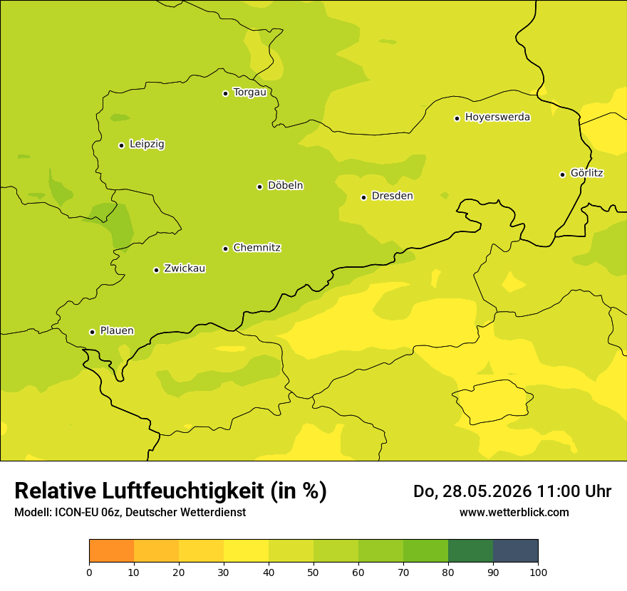 Modellkarte ICON-EU – relhum – sn