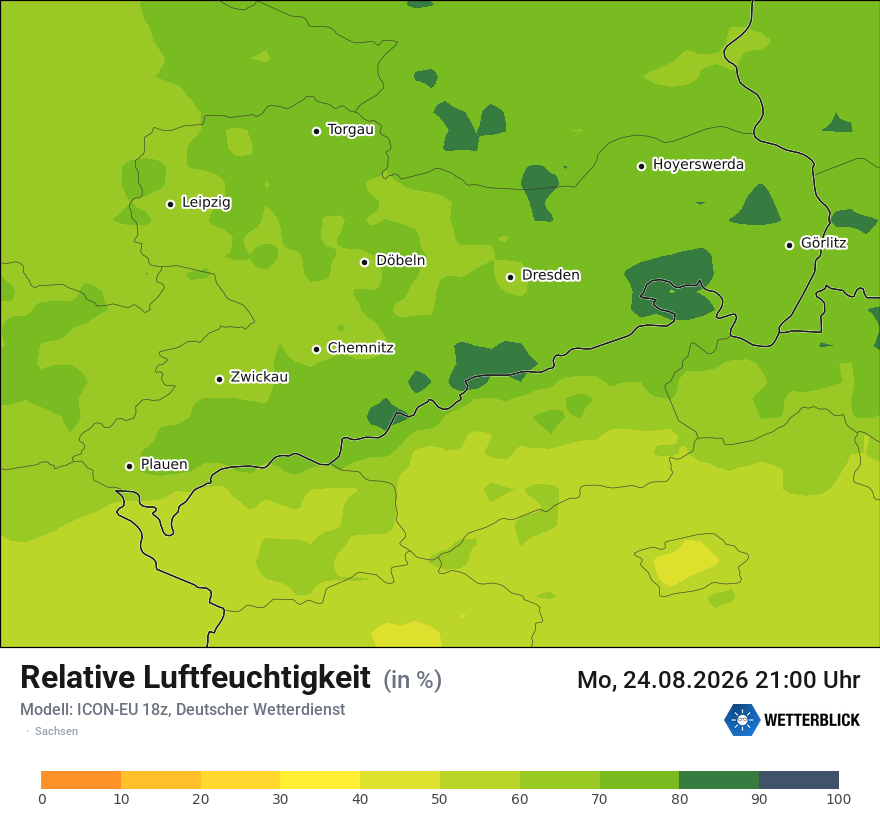 Modellkarte ICON-EU – relhum – sn