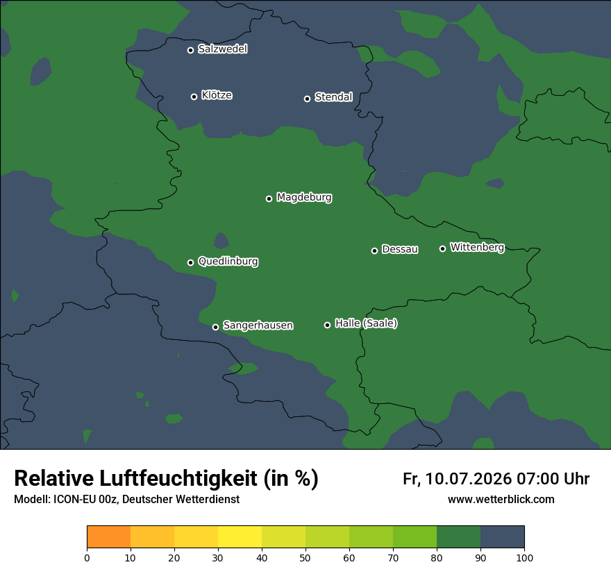 Modellkarte ICON-EU – relhum – st