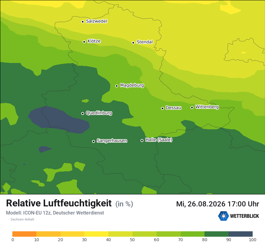 Modellkarte ICON-EU – relhum – st