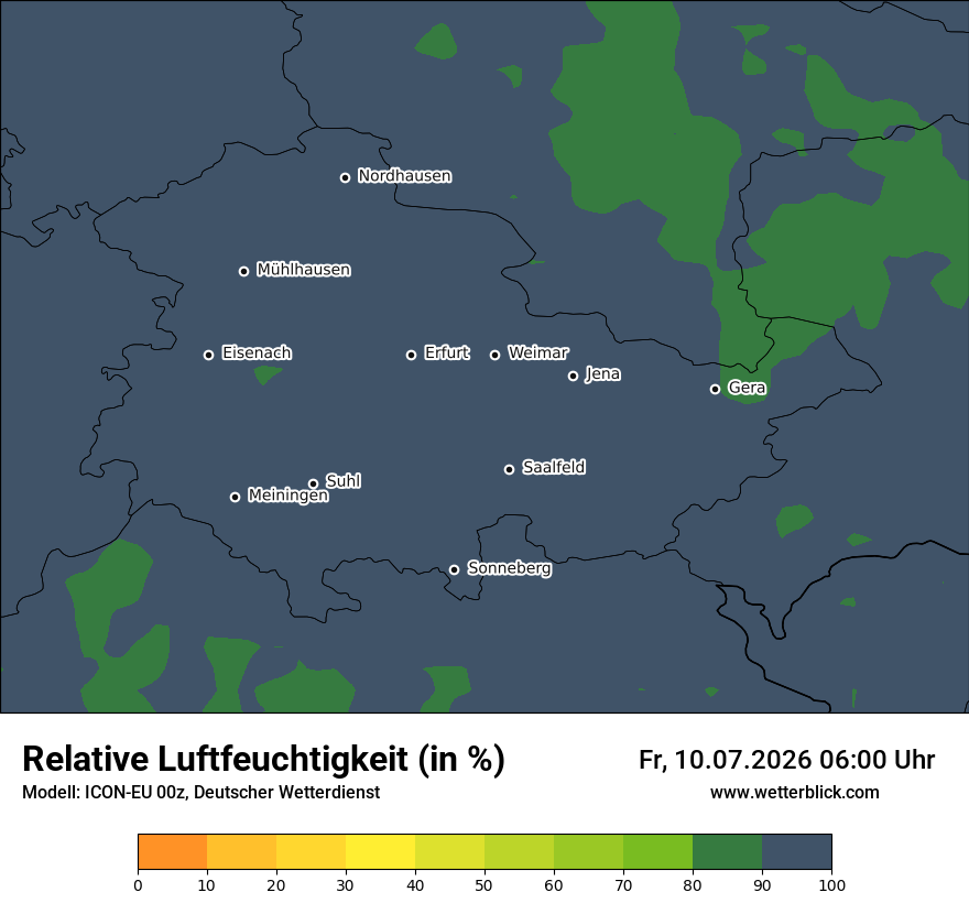 Modellkarte ICON-EU – relhum – th