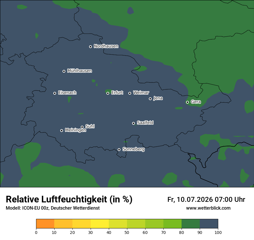 Modellkarte ICON-EU – relhum – th
