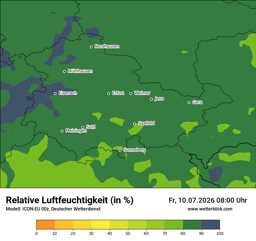 Modellkarte ICON-EU – relhum – th