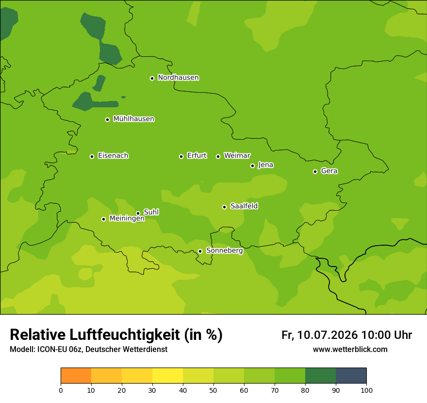 Modellkarte ICON-EU – relhum – th