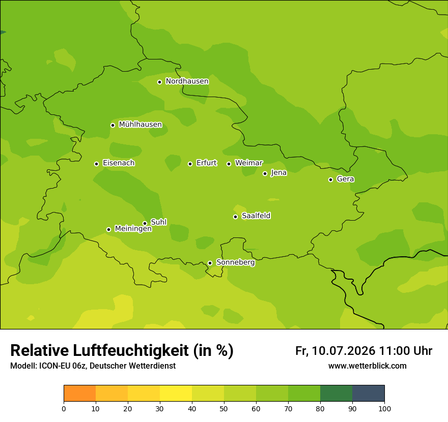 Modellkarte ICON-EU – relhum – th
