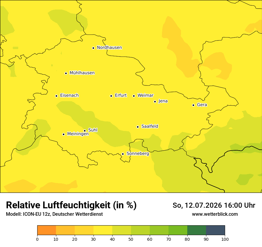 Modellkarte ICON-EU – relhum – th