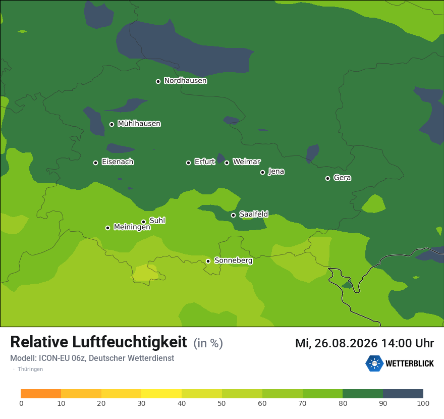 Modellkarte ICON-EU – relhum – th