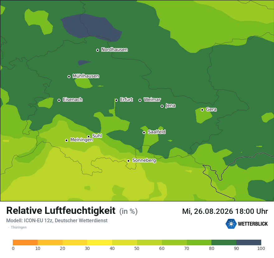 Modellkarte ICON-EU – relhum – th
