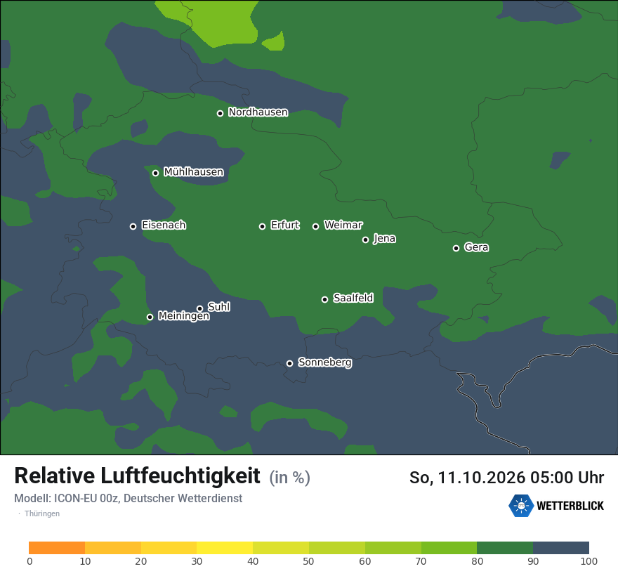 Modellkarte ICON-EU – relhum – th