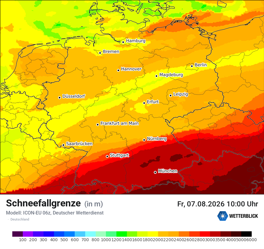 Modellkarte ICON-EU – snowlmt – deutschland