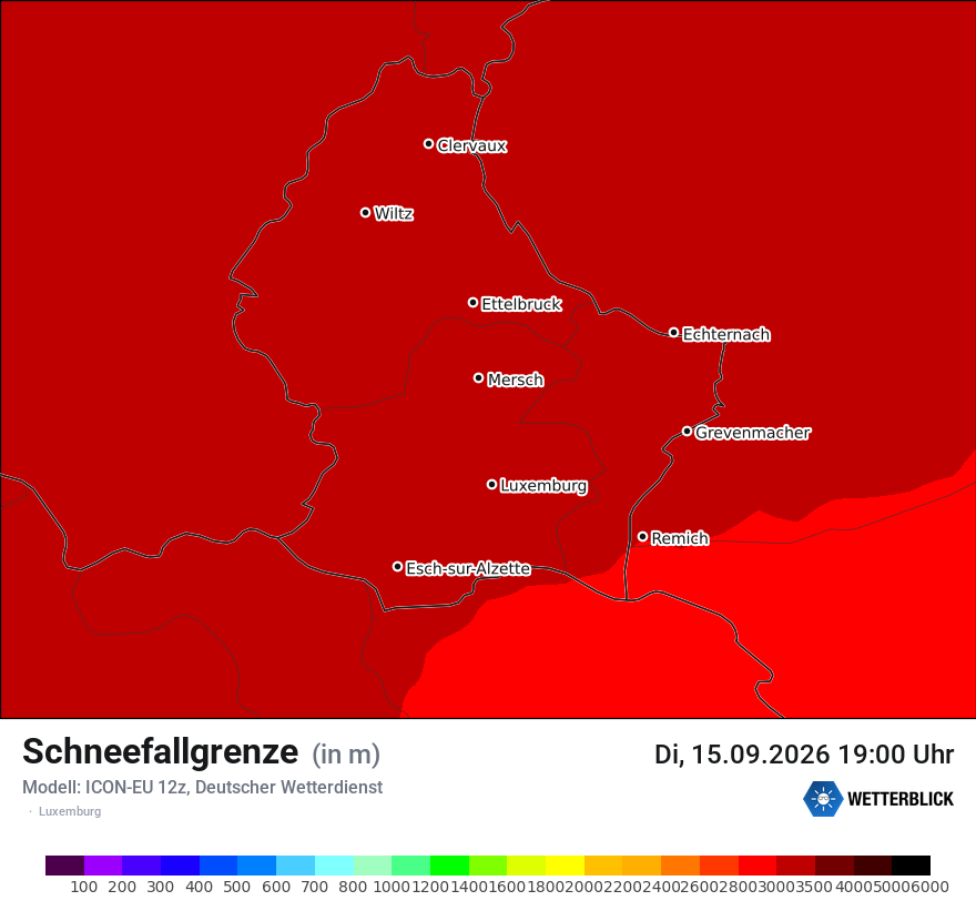Modellkarte ICON-EU – snowlmt – luxemburg
