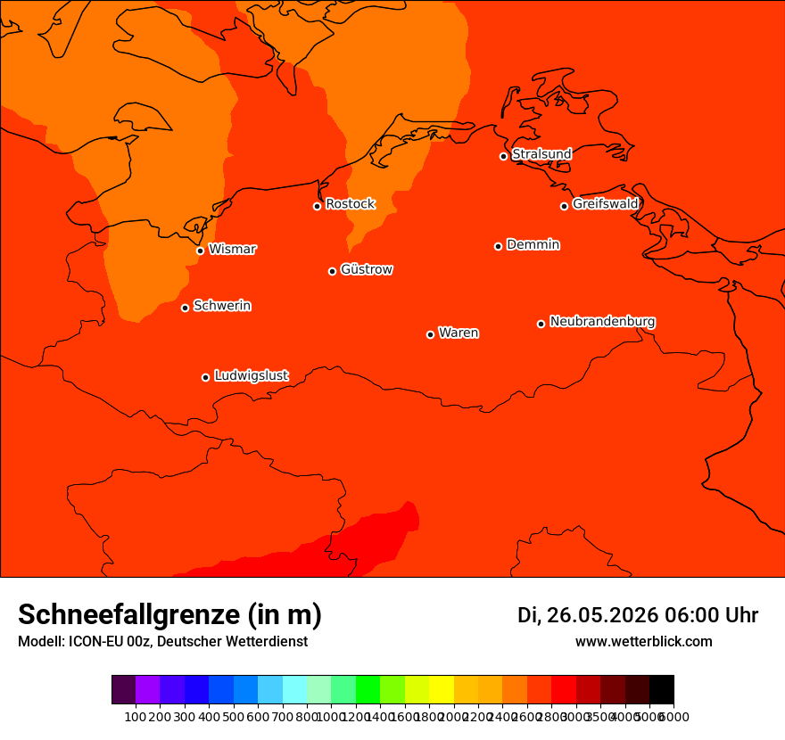 Modellkarte ICON-EU – snowlmt – mv