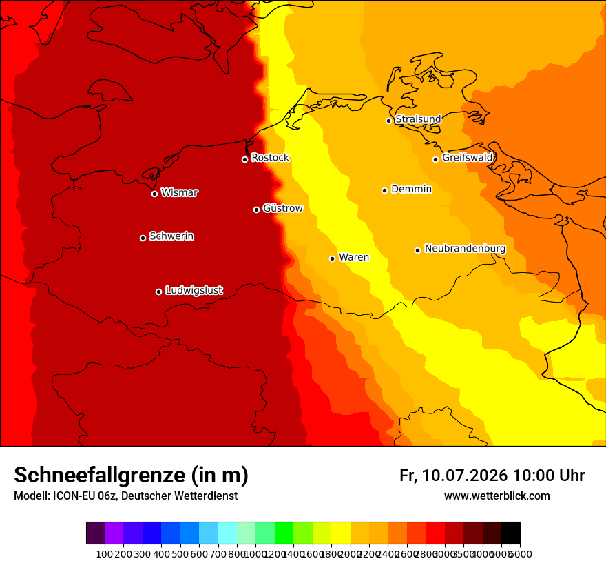 Modellkarte ICON-EU – snowlmt – mv