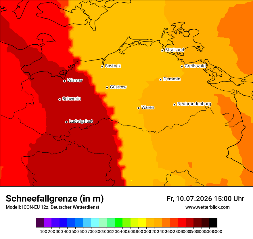 Modellkarte ICON-EU – snowlmt – mv