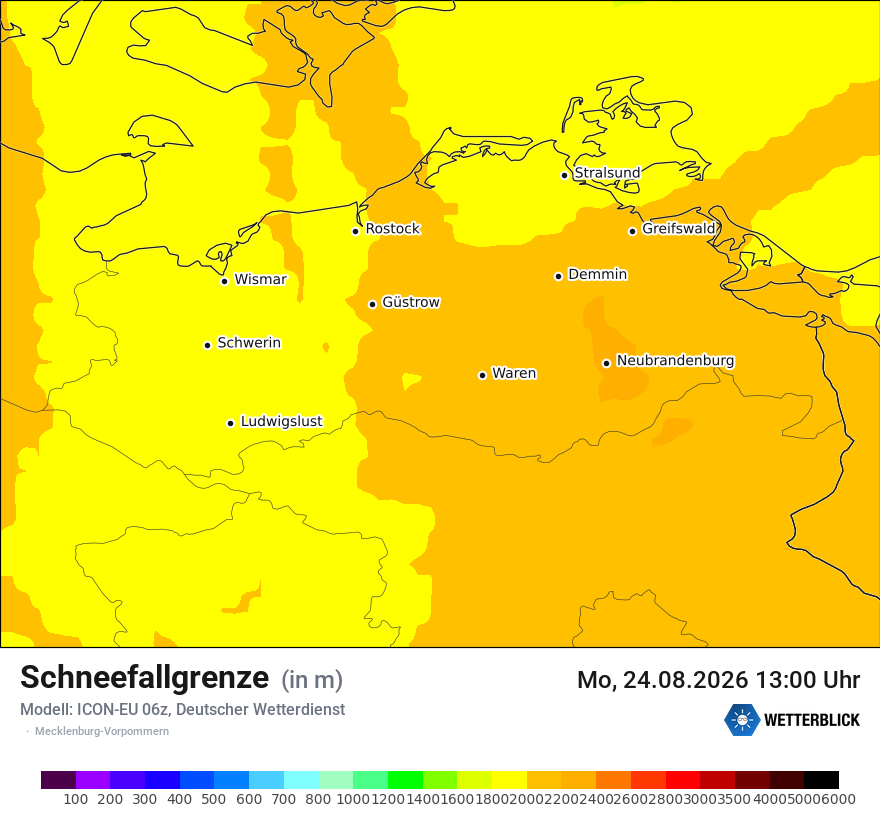 Modellkarte ICON-EU – snowlmt – mv
