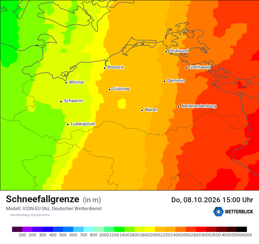 Modellkarte ICON-EU – snowlmt – mv