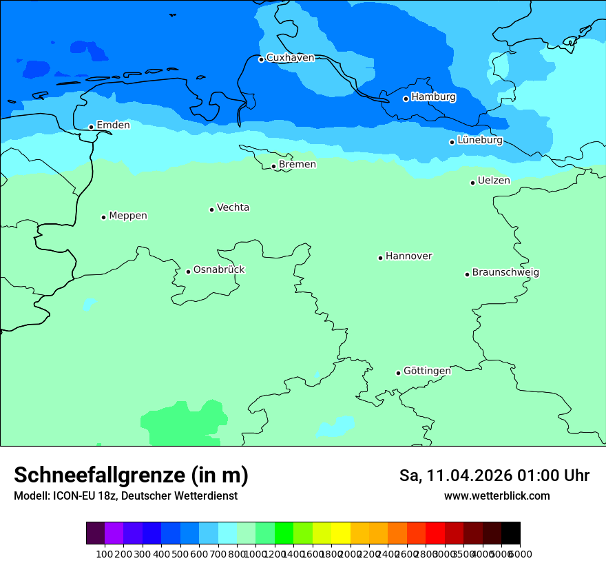 Modellkarte ICON-EU – snowlmt – ni