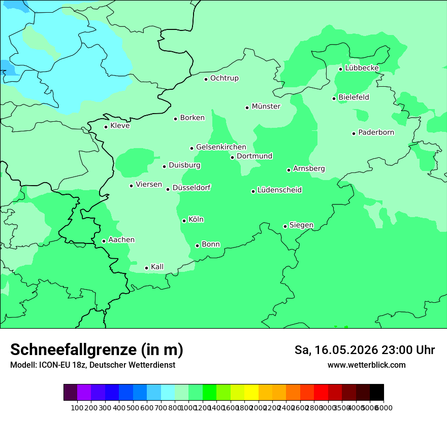 Modellkarte ICON-EU – snowlmt – nrw