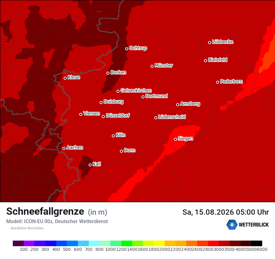 Modellkarte ICON-EU – snowlmt – nrw