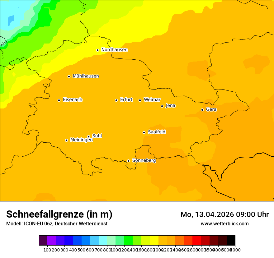 Modellkarte ICON-EU – snowlmt – th