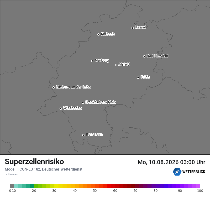 Modellkarte ICON-EU – superzellenrisiko – he