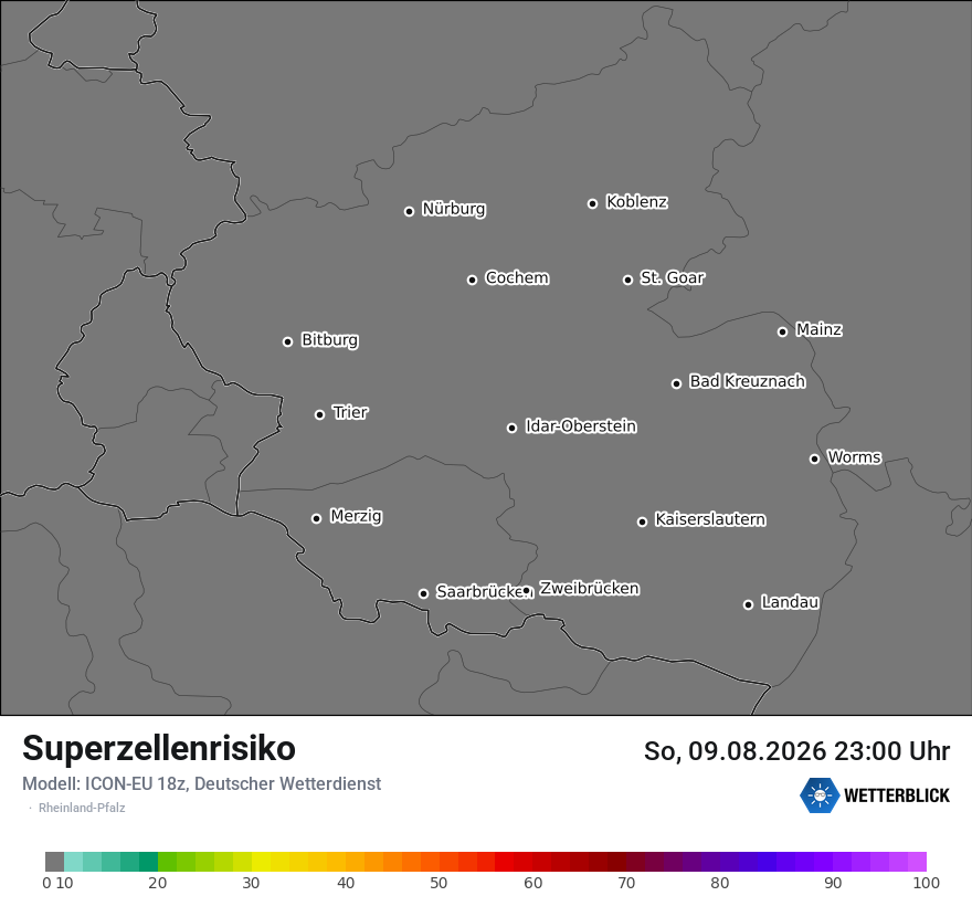Modellkarte ICON-EU – superzellenrisiko – rp