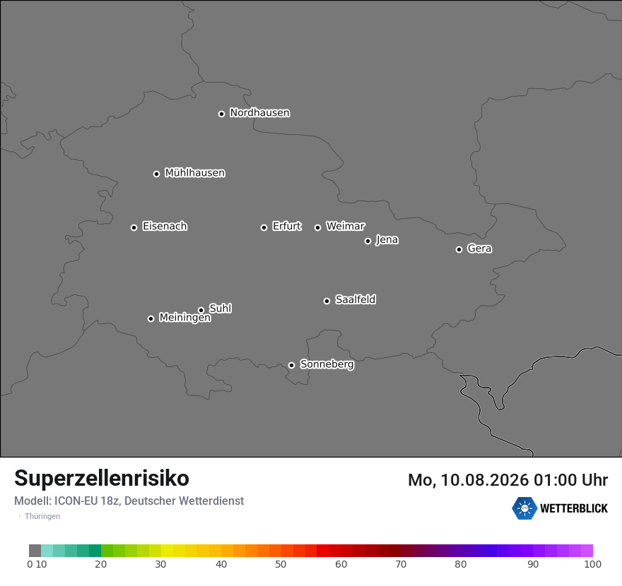 Modellkarte ICON-EU – superzellenrisiko – th