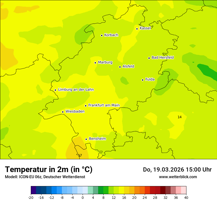 Modellkarte ICON-EU – t2m – he